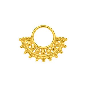 Aros de oro para cartílago, piercing para hélix, joyería tribal india, aretes bohemios, regalo de aniversario para ella