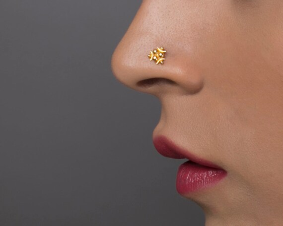 18g gold nose sale stud