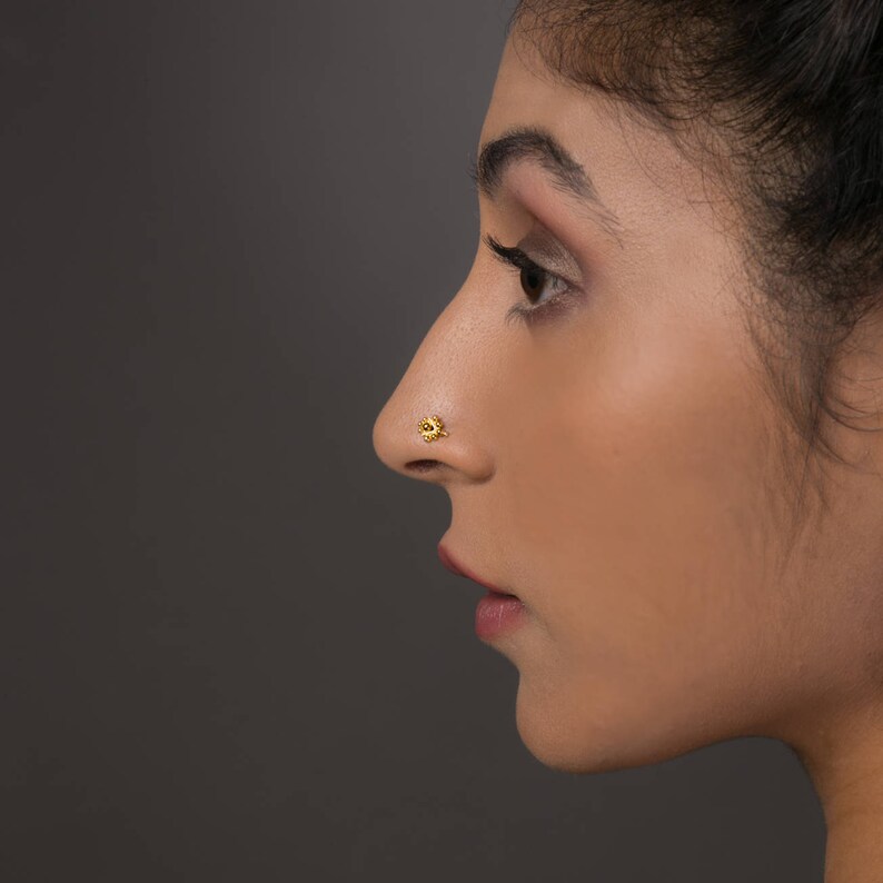 Gold Nose Stud Nose Screw Nose Piercing Indian Nose Stud Etsy