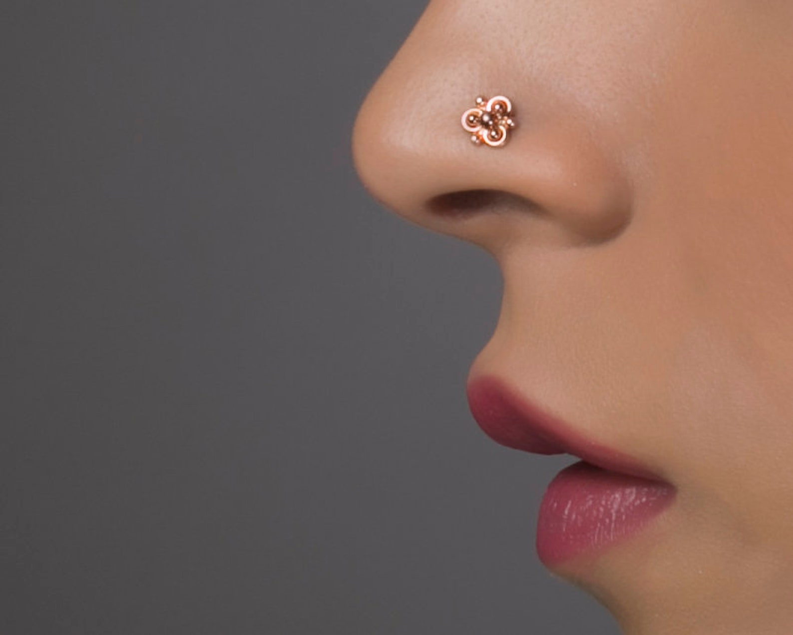 Rose gold nose ring stud Clearance