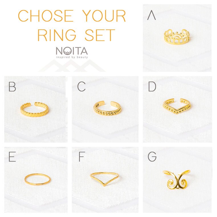 Gold Midi Rings Knuckle Rings Midi Ring Set Knuckle Ring Etsy