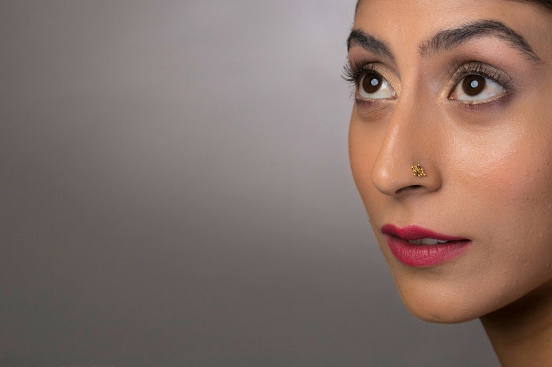 Gold Nose Ring Nose Screw Nose Jewelry Tribal Stud Nose Stud 22K Gold Nose Stud Gold Nose Jewelry Nostril Pin Indian Nose Stud 24g