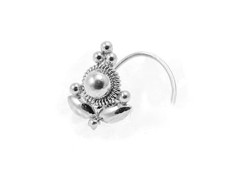 Indian Nose Stud, Indian Nose Ring, Silver Nose Stud, Nose Ring Stud, Unique Nose Stud, Silver Nose Ring, Nose Screw, Tribal Nose Ring, Boho