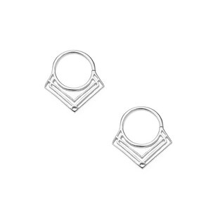 Small Hoop Earrings, Tribal Earrings, Indian Jewelry, Geometric Small Earrings, Tiny Hoop Earrings, Gold Hoops, Silver Hoops,Indian Earrings