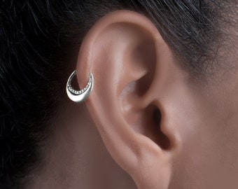 Helix Earring, Silver Helix Piercing, Front Helix, Upper Helix, Daith Earring, Daith Piercing, Cartilage Earring, Tragus Jewelry, Tribal,18g