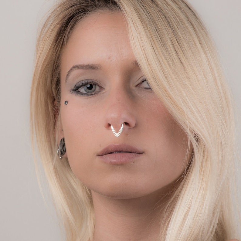 Helix Earring, Helix Piercing, Silver Helix Jewelry, Cartilage Earring, Cartilage 18g, Rook Piercing, Geometric Piercing, Indain Jewelry,18g image 4