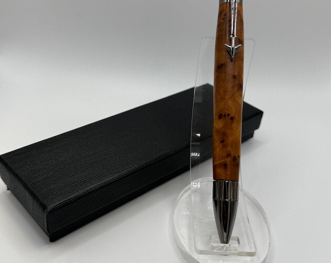 JET03 - Thuya Burl Wood Jet Aircraft Ink Pen - Pilot Gift
