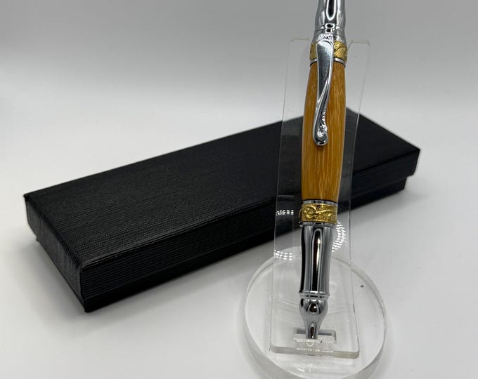 NS08 - Handmade Marble Wood Executive Pen: One-of-a-Kind Gift