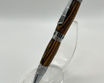 MUS - Unique Music Themed Bocote Wood Pen with Chrome Hardware. Great gift for a Musician !!