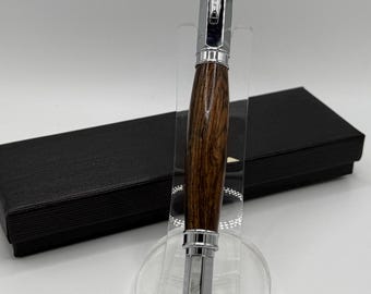FOUNT01 - Bocote Wood Fountain Pen with Magnetic Closure.   Handmade Christmas Gift!  Free Gift Box!