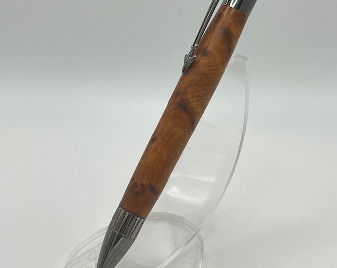 JET - Beautiful Jet Aircraft Ink Pen Made Using Thuya Burl Wood  - Perfect gift for a Jet Aircraft Pilot!
