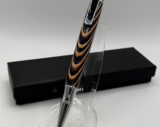 COS02 - Colorful Laminated Wood Pen. Handmade Christmas Gift!  Free Gift Box!