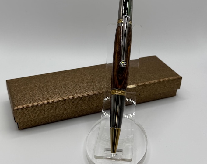 Bocote Wood Ink Pen - Handmade, One-of-a-Kind Gift