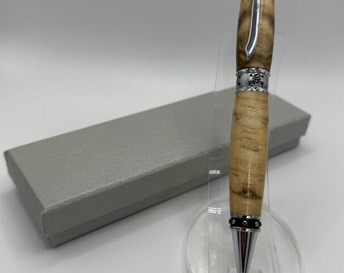 PIR02 -Spalted Tamarind Wood Pirate Pen: One-Of-A-Kind Gift