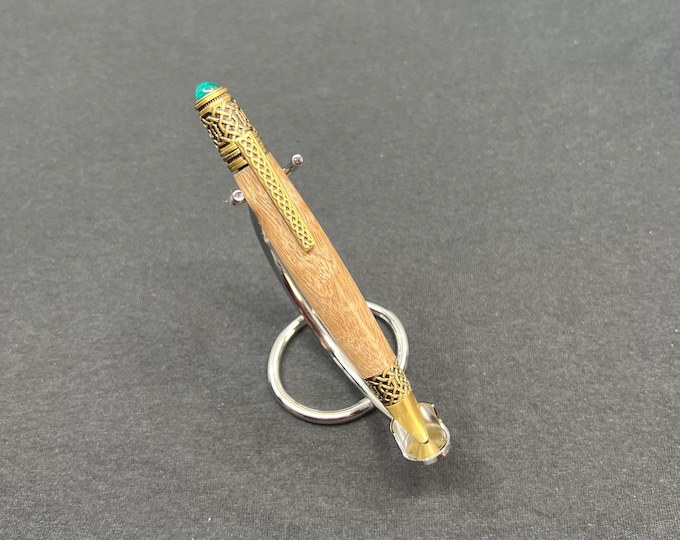 Curly Mango Wood Celtic Ink Pen. Great Christmas Gift! Irish!