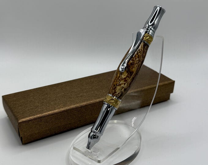 Hemp Wood Ink Pen with Gift Box, Handmade in Oklahoma