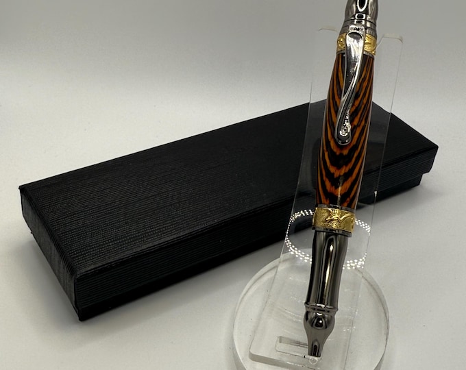 NS05 - Colorful Laminated Wood Ink Pen: Handmade Executive Gift. Free Gift Box!