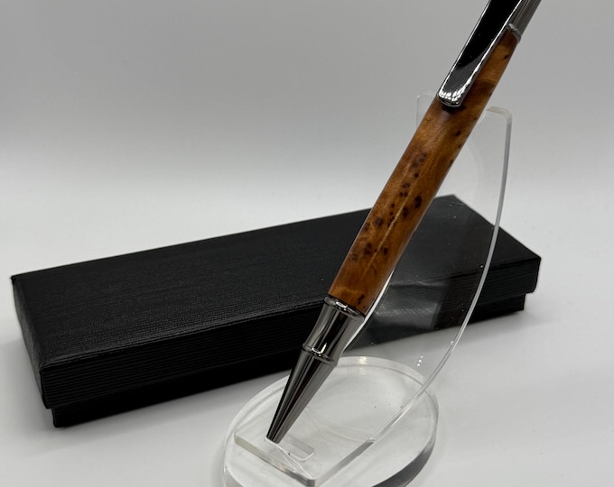 Burl Wood Ink Pen, Handmade Oklahoma Gift