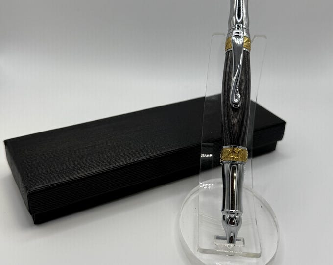 NS07 - Gray Laminated Wood Ink Pen. Great executive gift!
