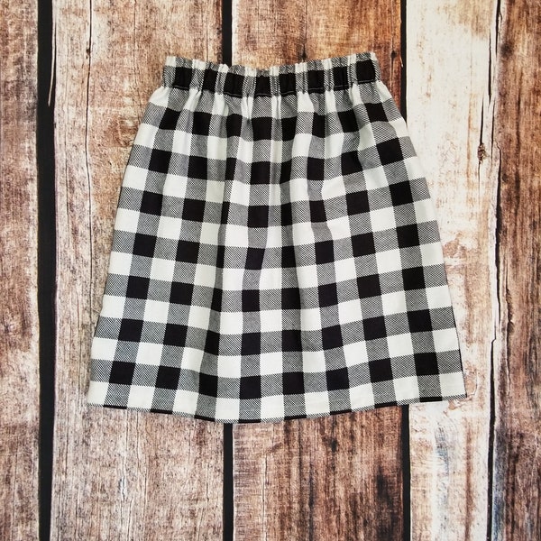 Size 18 Month Girl - Jane Skirt - Modest Buffalo Check Flannel Skirt