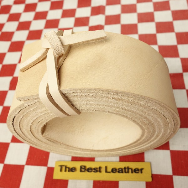 1.5 Inches Wide Vegetable Tanned Tooling Cowhide Leather Belt Blanks, Straps. Select Size, Thickness