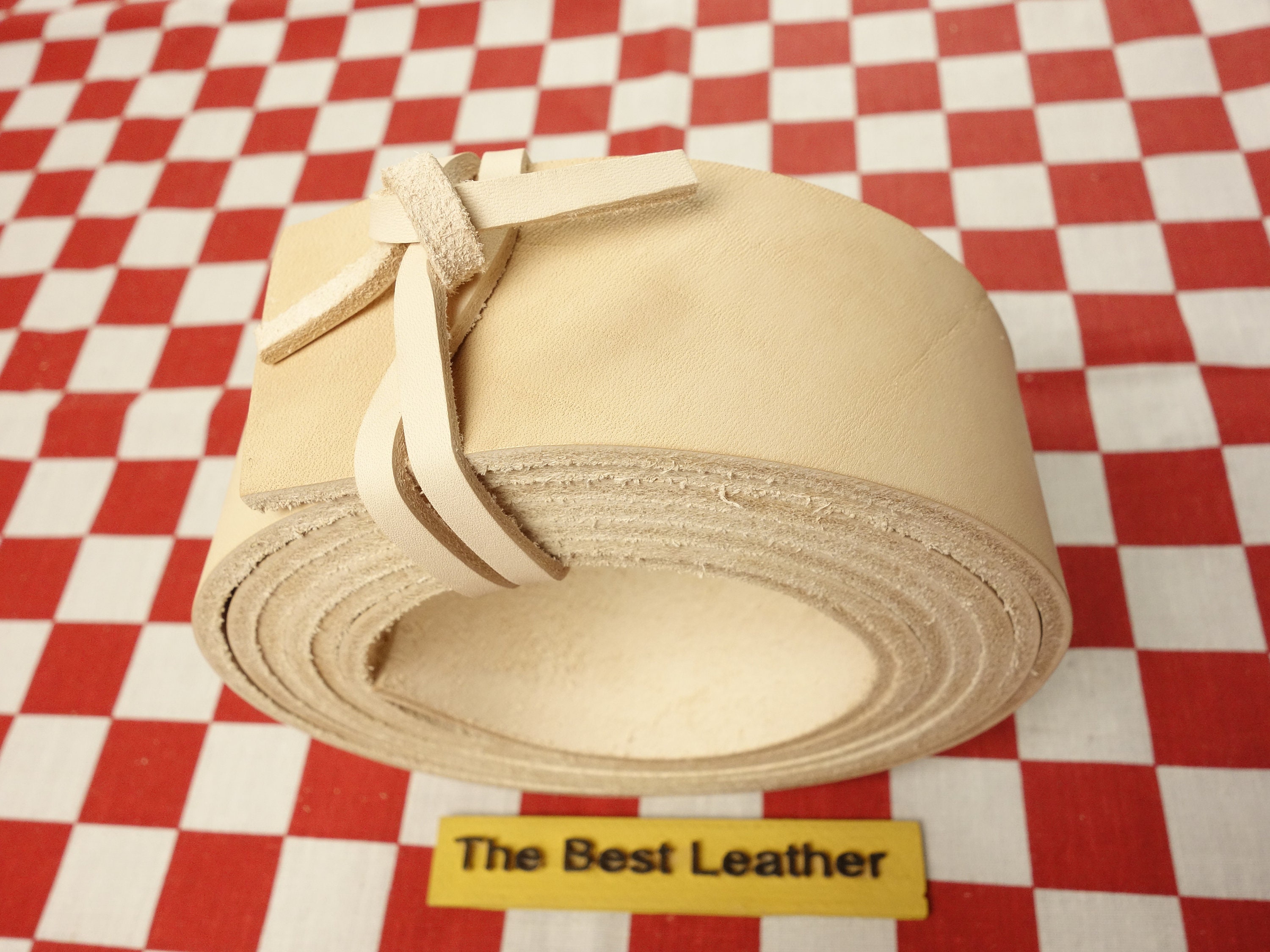 2 Pack Veg-Tan Leather Belt Blanks With Snaps - 55" Long, 2" Wide, 8-9oz Premium Cowhide