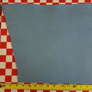 Horween sky blue bison 6 oz leather piece, *a, 12&quot; x 12&quot;, 1st. qlty