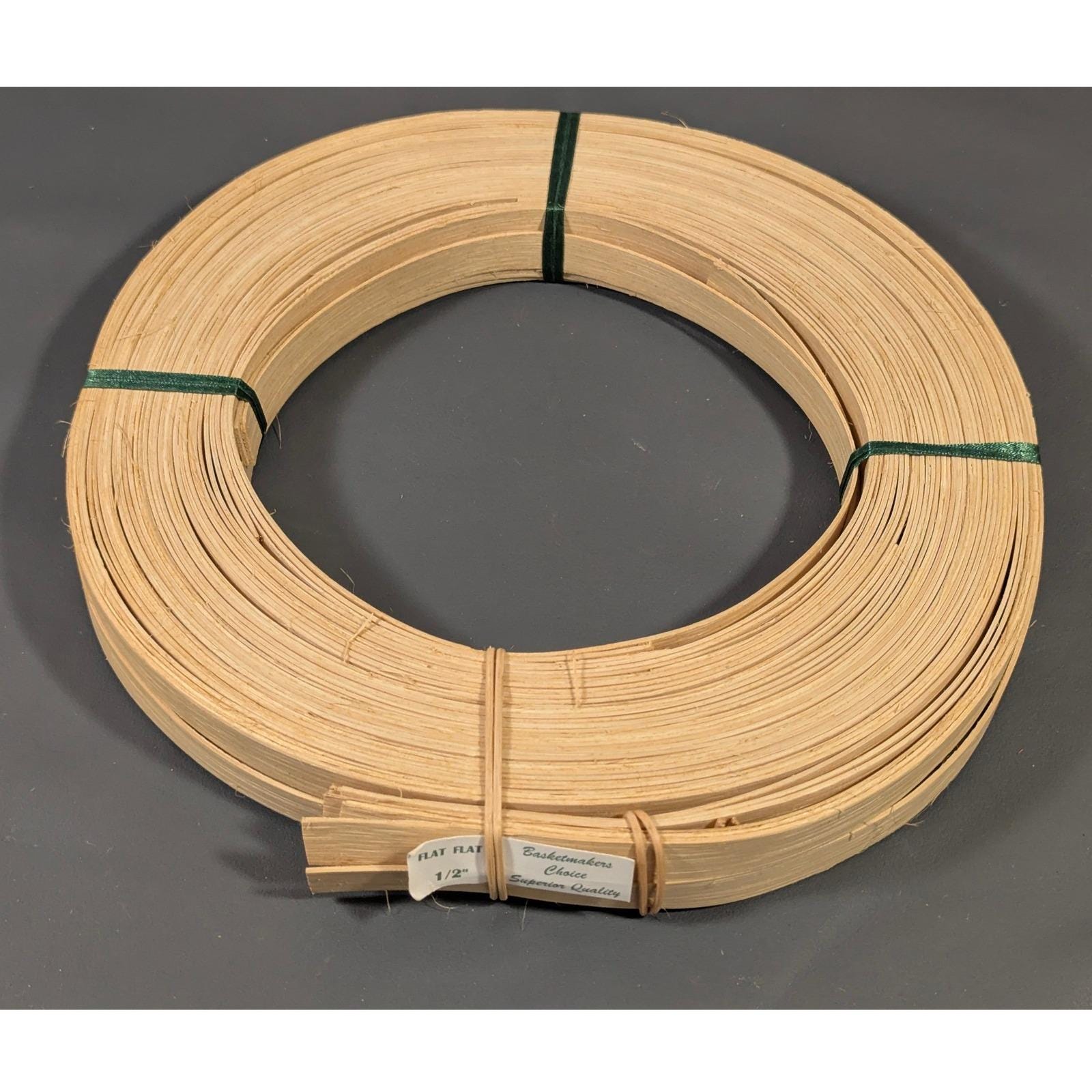 Basketmakers Choice 1/2 Inch Flat Flat Reed Coil for Basket Weaving Crafting