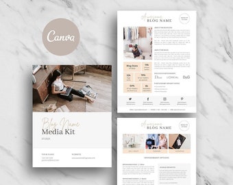 Canva Media Kit Template 08 - 2 Page Media Kit Template - Ad Rate Sheet Template - Press Kit - Pitch kit - Media Kit Template for Canva