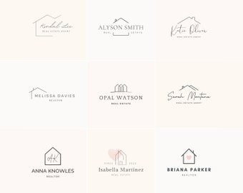 Realtor Logo, Real Estate Agent Logo, Pre-made logo, Canva logo, House logo