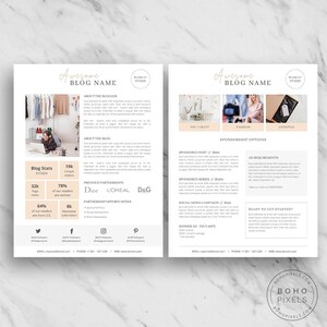 Canva Media Kit Template 08 2 Page Media Kit Template Ad Rate Sheet Template Press Kit Pitch kit Media Kit Template for Canva image 3