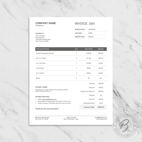 Printable Invoice Template Free Download Invoice Simple