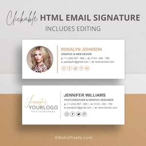 Email Signature, Clickable HTML Email Signature, Gmail Signature, Outlook Signature, Apple Mail Signature, Custom Email Signature, Realtor