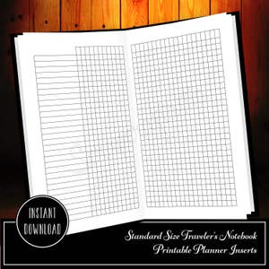 Habit Tracker Standard/Regular Size Traveler&#39;s Notebook Printable Planner Inserts