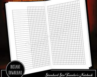 Habit Tracker Standard/Regular Size Traveler's Notebook Printable Planner Inserts