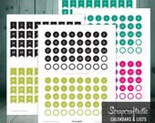 Planner Pro DIY Calendar, List and Monthly Challenge Numbered Printable Planner Stickers for paper planners, binders, inserts