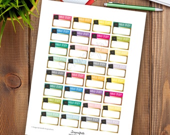 Bible Study Half Box Printable Planner Stickers
