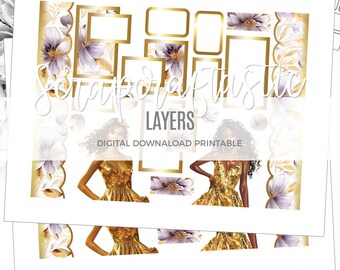 Layers Printable Planner Stickers Clip Art Digital Download