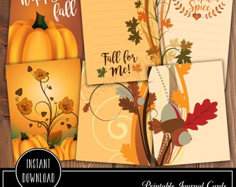 Pumpkin Spice 3x4 Journal Card Digital Collage Print Sheet