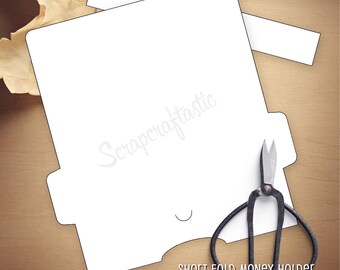 Short Fold Money Holder Cut File Template