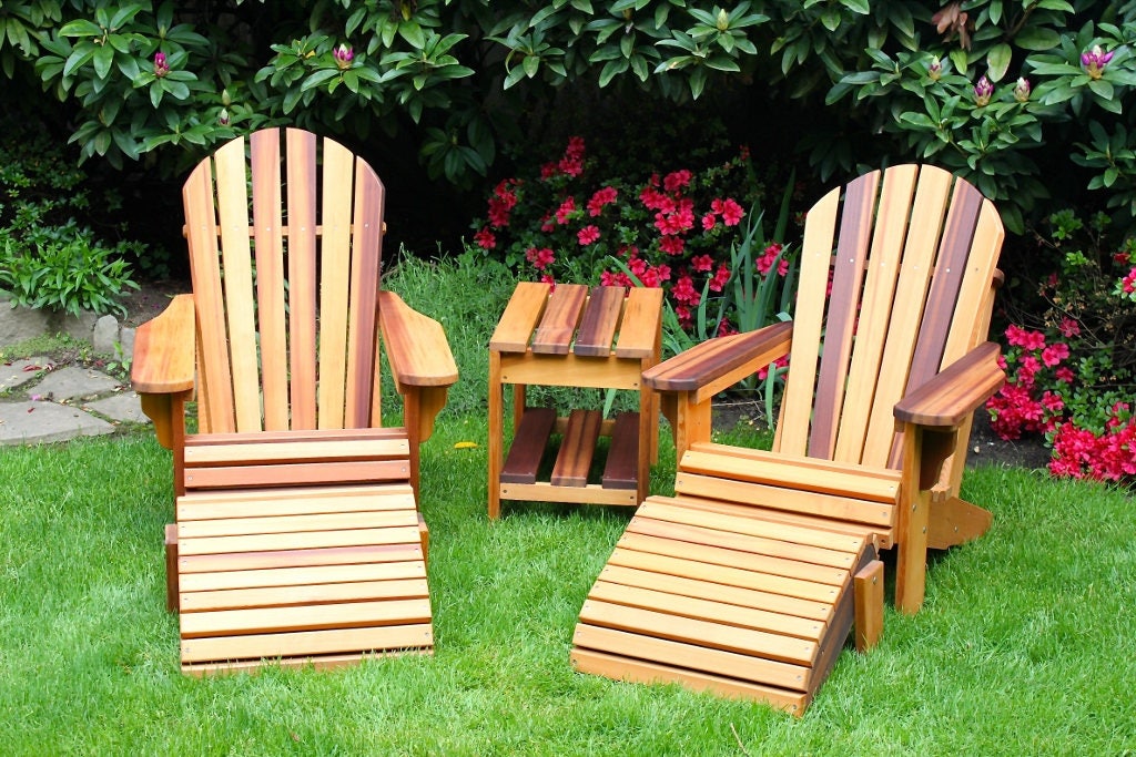 Premium Western Red Cedar Wood Adirondack Chair Etsy