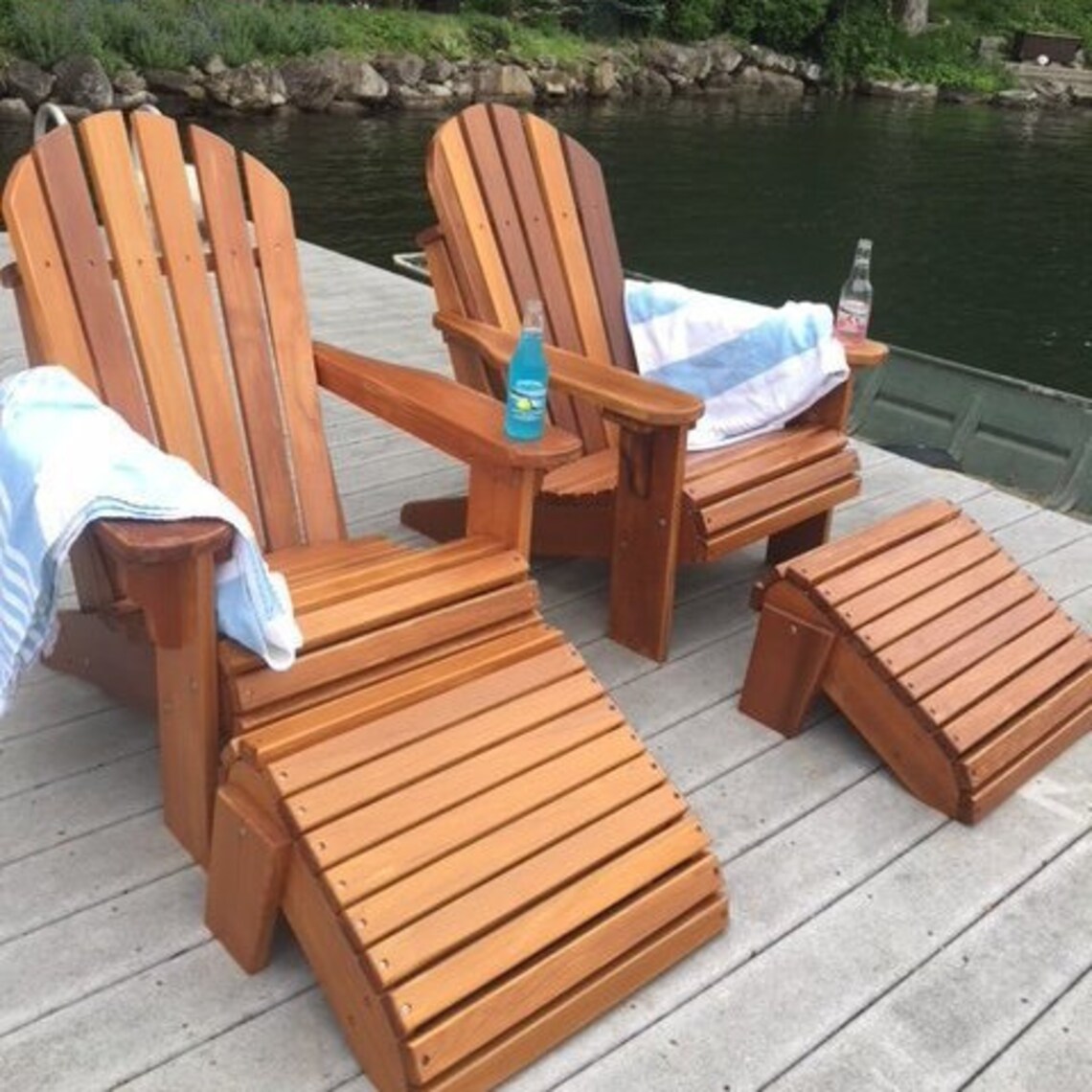 Premium Western Red Cedar Wood Adirondack Chair Etsy