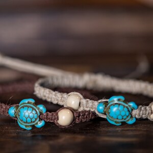 Sea Turtle Hemp Adjustable Bracelet