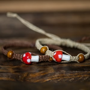 Mushroom Hemp Adjustable Bracelet