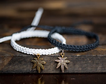 Marijuana Hemp Adjustable Bracelet