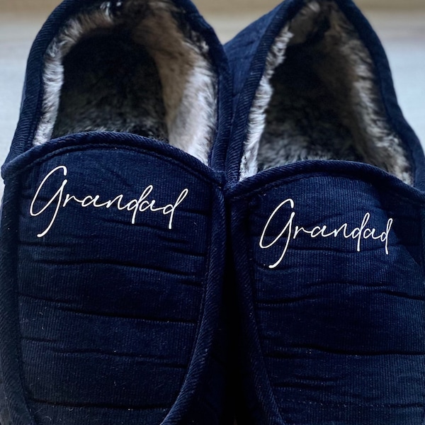 Personalised mens slippers, Mens slippers, Gift for him, mens slippers, grandad gift, personalised dad gift, son gift, fathers day gift