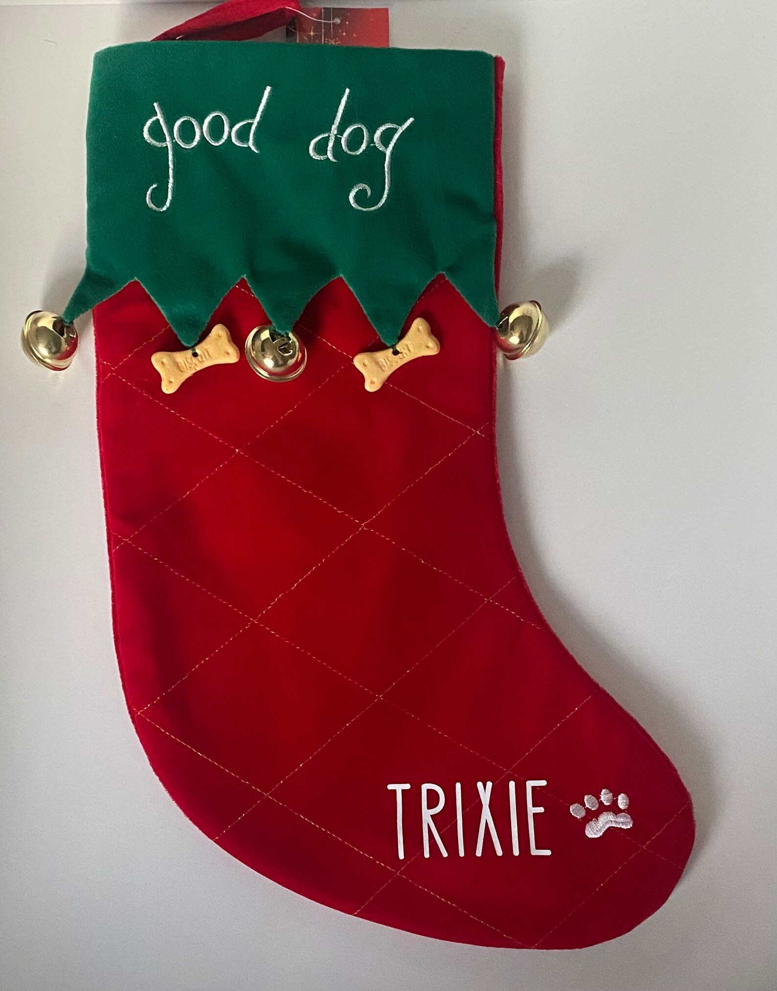 Dog Christmas stocking Doggy Christmas stocking personalised Etsy
