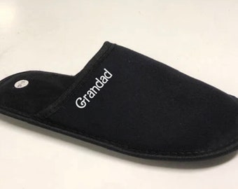 personalised mans gift, personalised mens slippers, dad gift, Grandad gift, mens slippers, budget gift, Valentines gift for him