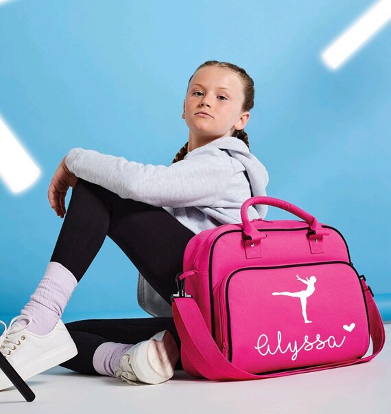 Custom Kids Sports Duffel Bag Purple Blurred Stars Rain Light Lines Gymnastics Personalized Dance Gym Bag For Boys Girls Lightweight Weekender Travel Duffle Cheer Bag - Product Details