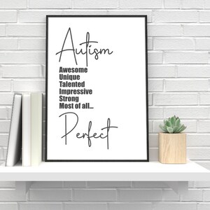 Our autistic home, personalised autism print, autism print, autism awareness, personalised a4 print, autistic print